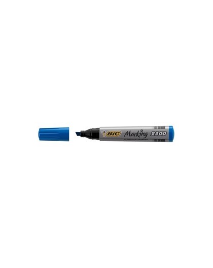 SCATOLA 12 MARCATORI 2300 BLU P.SCALPELLO PERMANENTE BIC