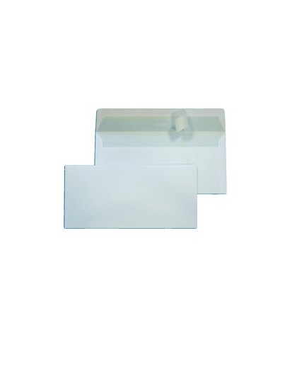 500 BUSTE BIANCHE 110X230MM 90GR S/FINESTRA C/STRIP BLASETTI