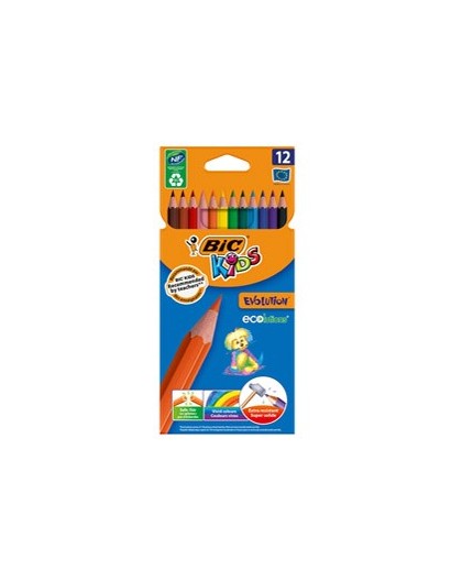 ASTUCCIO 12 MATITE KIDS EVOLUTION BIC
