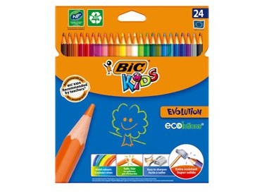 ASTUCCIO 24 MATITE KIDS EVOLUTION BIC