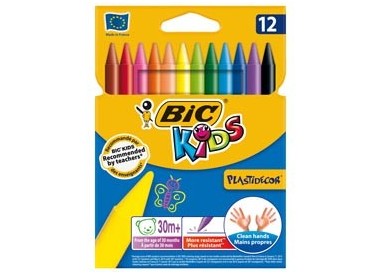 ASTUCCIO 12 PASTELLI KIDS PLASTIDECOR BIC