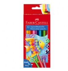ASTUCCIO 12 PASTELLI COLORATI ACQUERELLABILI RED RANGE FABER CASTELL