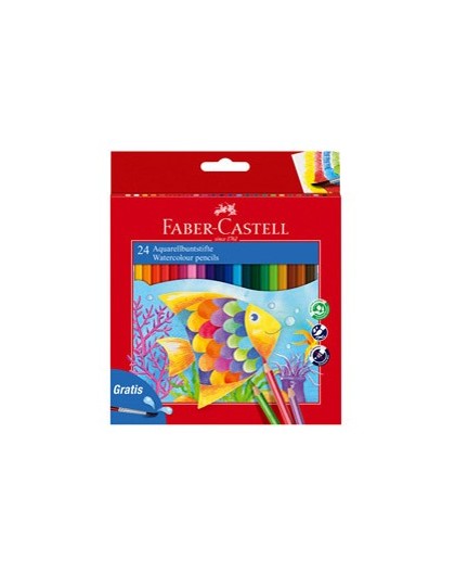 ASTUCCIO 24 PASTELLI COLORATI ACQUERELLABILI RED RANGE FABER CASTELL