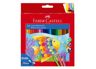 ASTUCCIO 24 PASTELLI COLORATI ACQUERELLABILI RED RANGE FABER CASTELL