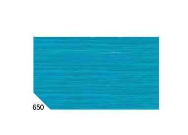 10RT CARTA CRESPA TURCHESE 650 (50X250CM) 48gr/m² Rex Sadoch