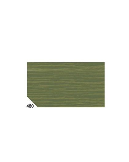 10RT CARTA CRESPA VERDE OLIVA 480 (50X250CM) 48gr/m² Rex Sadoch