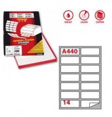 Etichetta adesiva A/440 bianca 100fg A4 99,1x38,1mm (14et/fg) Markin