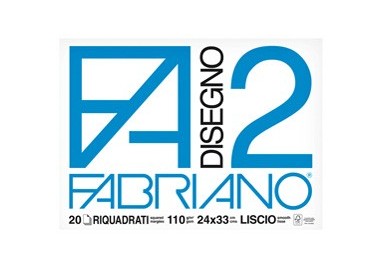 BLOCCO FABRIANO2 (24X33CM) 20FG 110GR LISCIO SQUADRATO 4 ANGOLI
