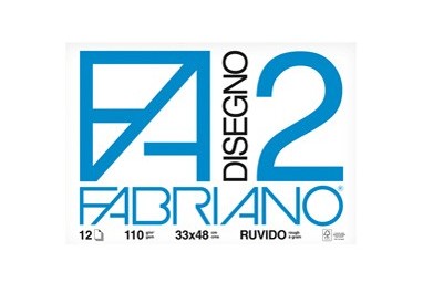 BLOCCO FABRIANO2 (33X48CM) 12FG 110GR RUVIDO COLLATO