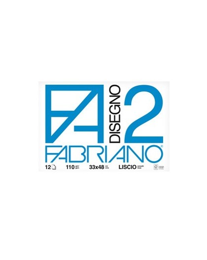 BLOCCO FABRIANO2 (33X48CM) 12FG 110GR LISCIO COLLATO