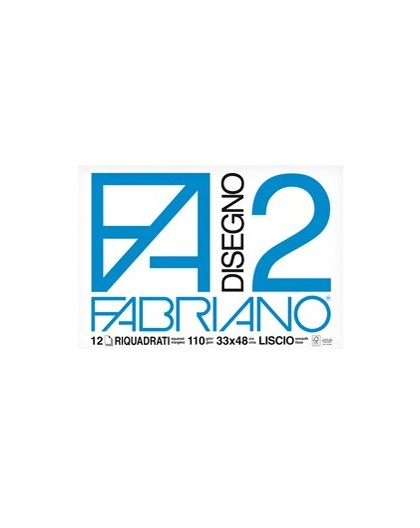 BLOCCO FABRIANO2 (33X48CM) 12FG 110GR LISCIO SQUADRATO COLLATO