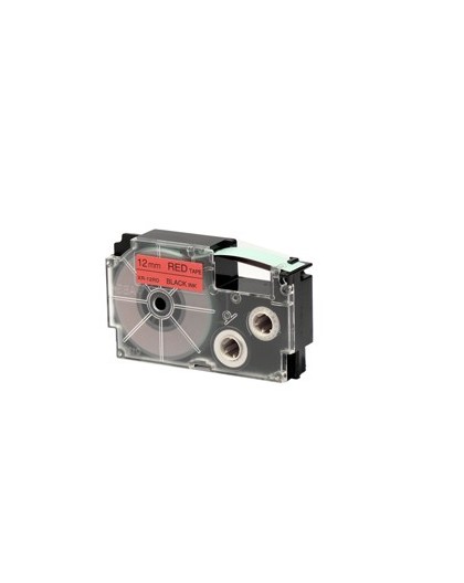 NASTRO CASIO 12MM X 8MT NERO SU ROSSO