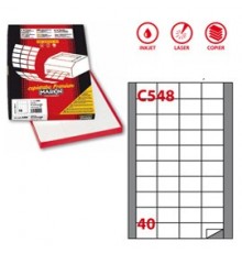 Etichetta adesiva C/548 bianca 100fg A4 45x29,7mm (40et/fg) Markin