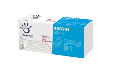 Pacco 144 asciugamani piegati a C Goffrato onda+ Ecolabel Papernet