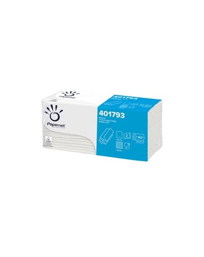 Pacco 143 asciugamani piegati a Z goffrato onda+ Ecolabel Papernet