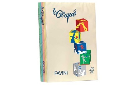 Carta LECIRQUE A4 80gr 500fg mix 5 colori pastello FAVINI