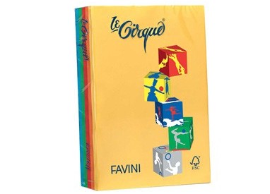 Carta LECIRQUE A4 80gr 500fg mix 5 colori intensi FAVINI