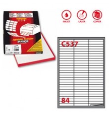 Etichetta adesiva C/537 bianca 100fg A4 67x10mm (84et/fg) Markin