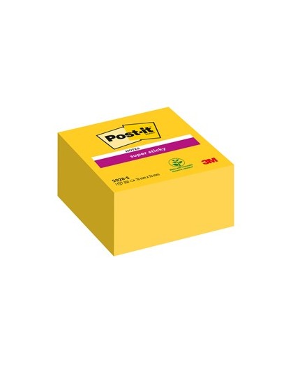 BLOCCO 350foglietti Post-it® Super Sticky 2028-S 76x76mm GIALLO ORO
