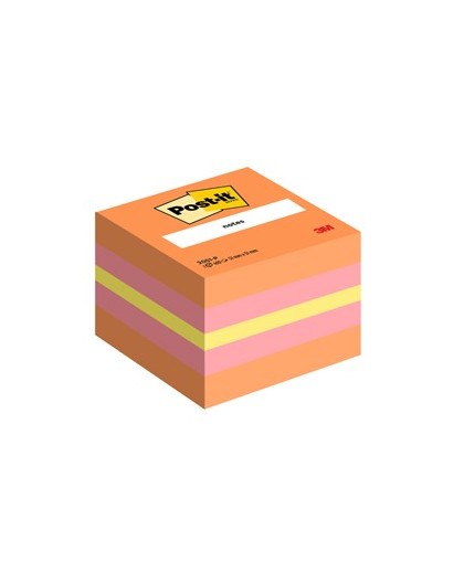 BLOCCO MINICUBO 400foglietti Post-it® 51x51mm 2051-P MELONE/ROSA GUAVA