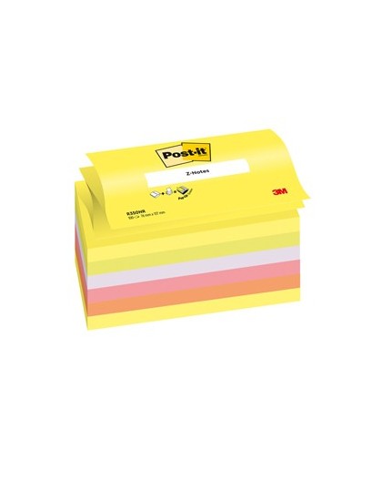 BLOCCO Post-it® Super Sticky Z-Notes 76x127mm 100fg R350NR ASSORT.NEON
