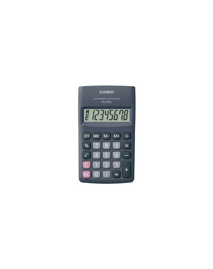 CALCOLATRICE HL-815L BK 8 CIFRE TASCABILE CASIO
