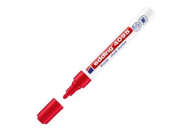 Marcatore EDDING 4095 punta conica gesso liquido rosso