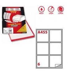Etichetta adesiva A/455 bianca 100fg A4 99,1x93,1mm (6et/fg) Markin