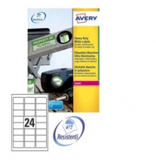 Poliestere adesivo L4773 bianco 20fg A4 63,5x33,9mm (24et/fg) laser Avery