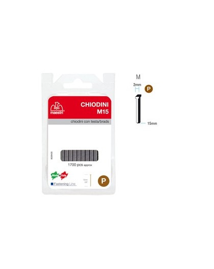 CHIODINI C/TESTA M15 IN BLISTER DA 1700 C. RO-MA