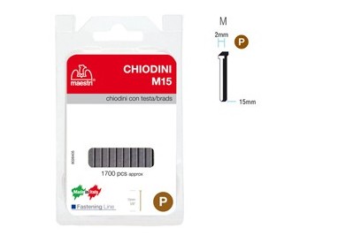 CHIODINI C/TESTA M15 IN BLISTER DA 1700 C. RO-MA