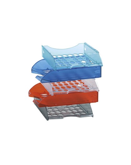Vaschetta portacorrispondenza forate E040 azzurro trasp.FELLOWES