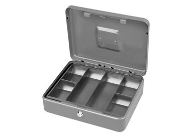 CASSETTA PORTAVALORI SECUR 37X28X9CM GRIGIO CHIARO