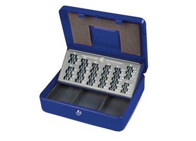 CASSETTA PORTAVALORI EUROPA 30X24X9CM BLU