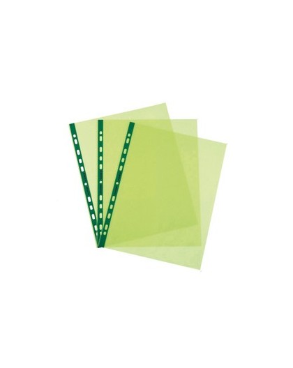 25 Buste forate Pastel 22x30 verde liscio Favorit