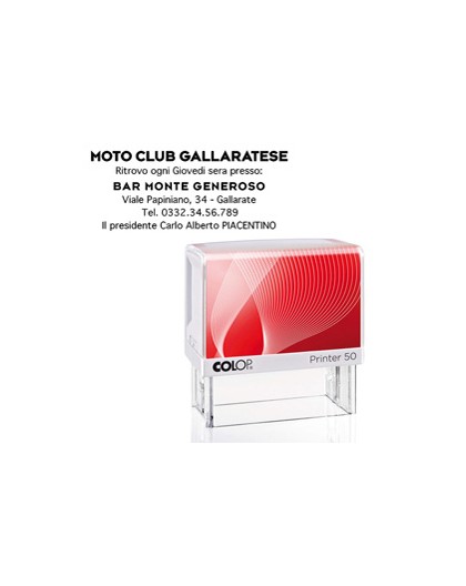 Timbro Printer 50 G7 autoinchiostrante 30x69mm 7 righe COLOP