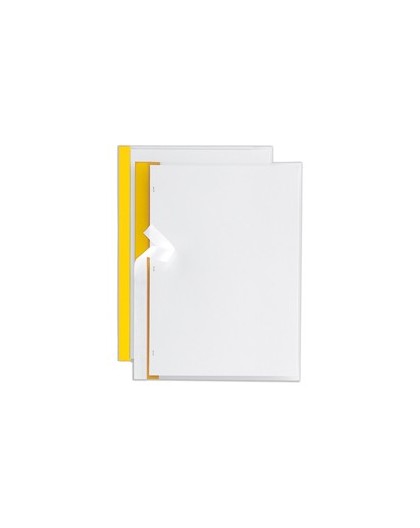 10 cartelline Poli 200 210x297mm PP trasparente dorso giallo Sei Rota