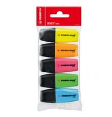MINIPACK 5 EVIDENZIATORI STABILO BOSS MINI COLORI ASSORT.
