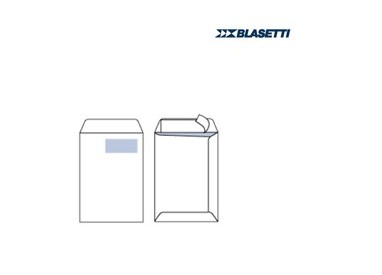 500 BUSTE A SACCO BIANCO 230X330MM 100GR C/FINESTRA E STRIP SELF