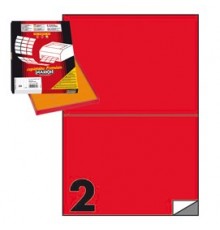 Etichetta adesiva C/509 rosso 100fg A4 210x148,5mm (2et/fg) Markin