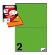 Etichetta adesiva C/509 verde 100fg A4 210x148,5mm (2et/fg) Markin