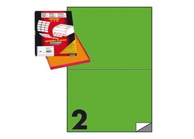 Etichetta adesiva C/509 verde 100fg A4 210x148,5mm (2et/fg) Markin