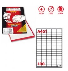 Etichetta adesiva A/401 bianca 100fg A4 37x14mm (100eti/fg) Markin
