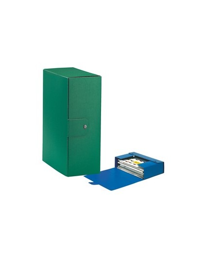Scatola progetto C32 25x35cm dorso 12 verde ESSELTE