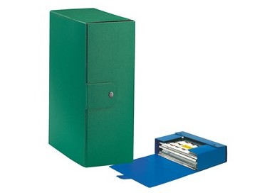Scatola progetto C32 25x35cm dorso 12 verde ESSELTE