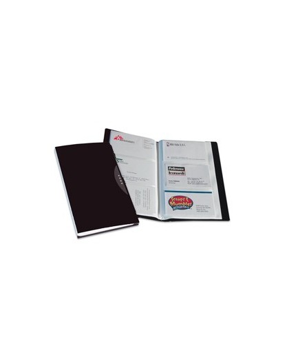 PORTABIGLIETTI VISITA 120 TASCHE NERO C/CUSTODIA