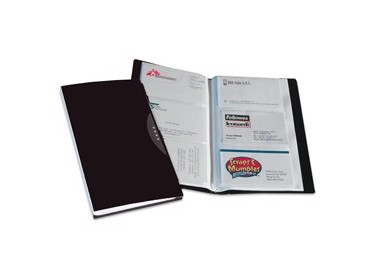 PORTABIGLIETTI VISITA 120 TASCHE NERO C/CUSTODIA