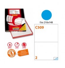 Etichetta adesiva C/509 blu 100fg A4 210x148,5 mm (2et/fg) Markin
