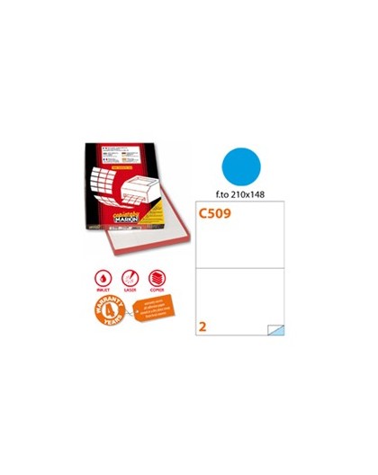 Etichetta adesiva C/509 blu 100fg A4 210x148,5 mm (2et/fg) Markin