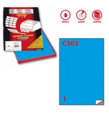 Etichetta adesiva C/503 blu 100fg A4 210x297mm (1et/fg) Markin